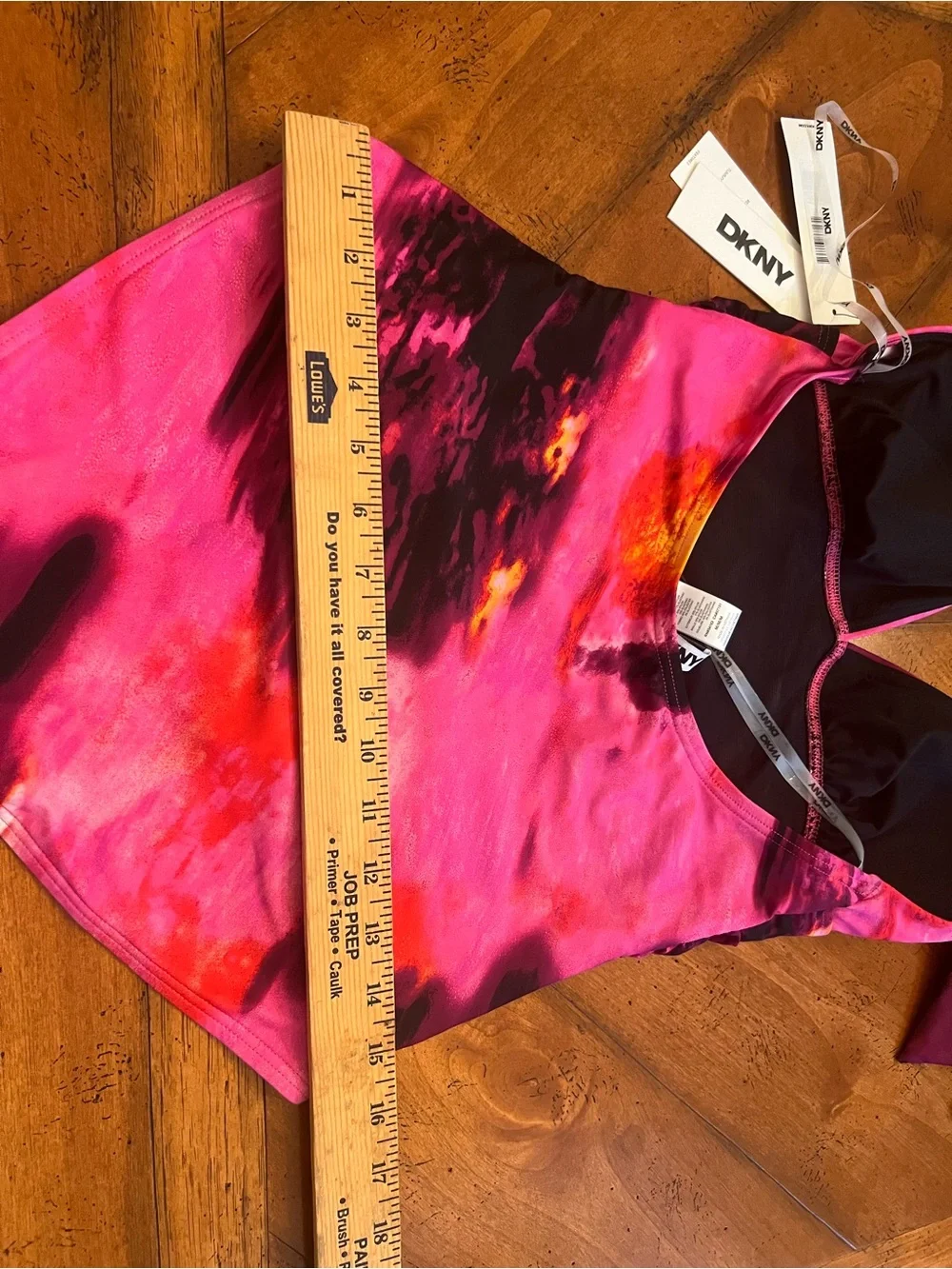 DKNY Pink Swirl Halter One-Piece Swimsuit - Picture 4 of 7